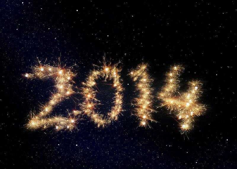 Sparklers Forming Numbers — Black, Celebratory, Night