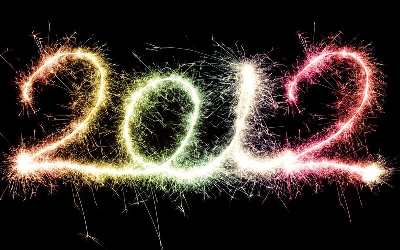 Sparklers Forming Numbers — Yellow, Celebratory