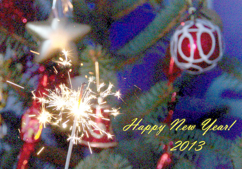 Sparklers on Christmas Tree