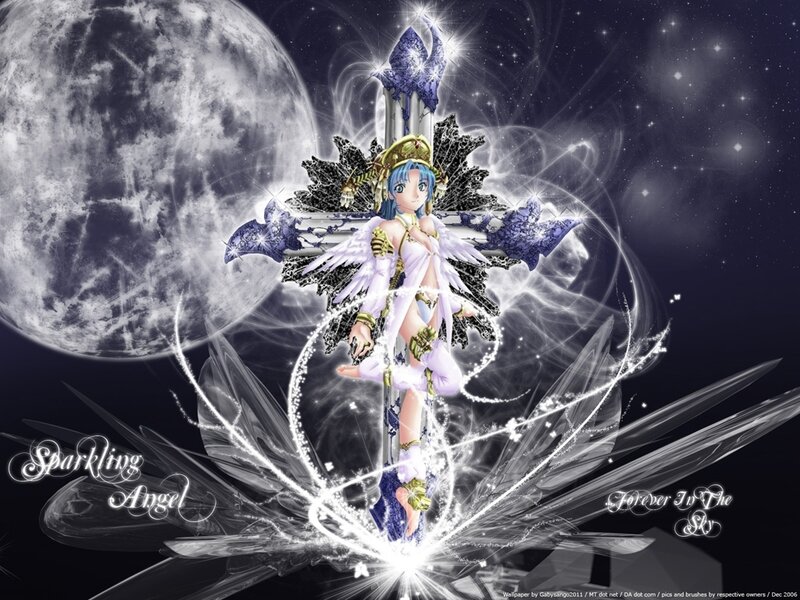 Sparkling Angel in Moonlight
