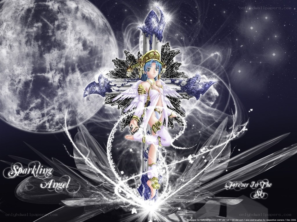 Sparkling Angel in Moonlight