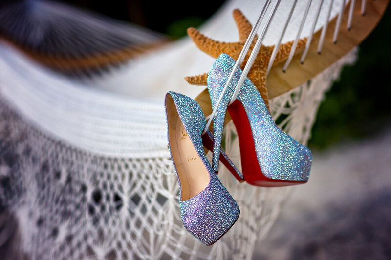 Sparkling Blue High Heels