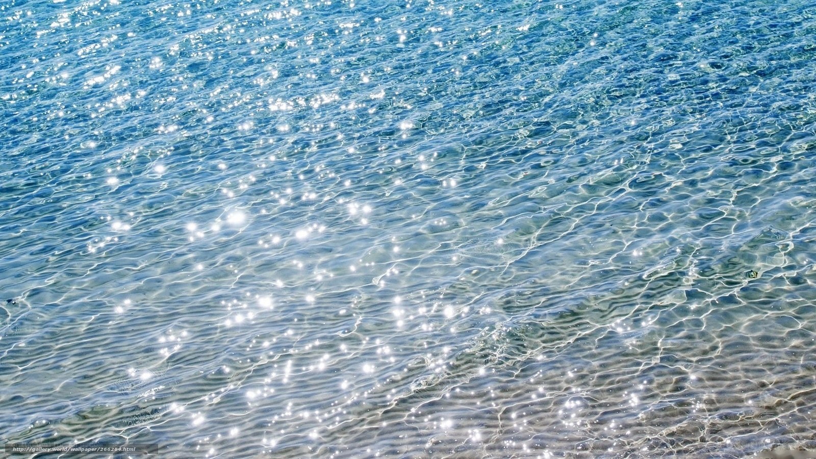 sparkling blue water surface
