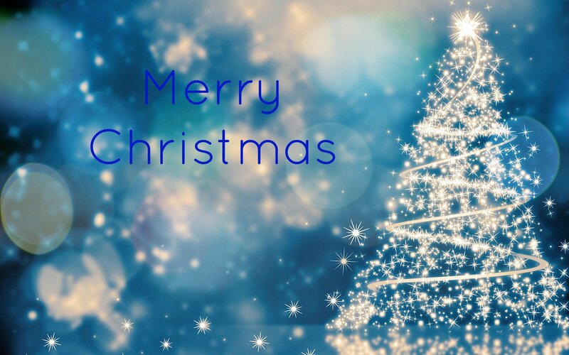 Sparkling Christmas Tree — Blue, Festive