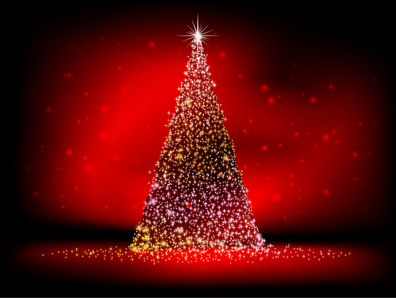 Sparkling Christmas Tree — Red, Festive