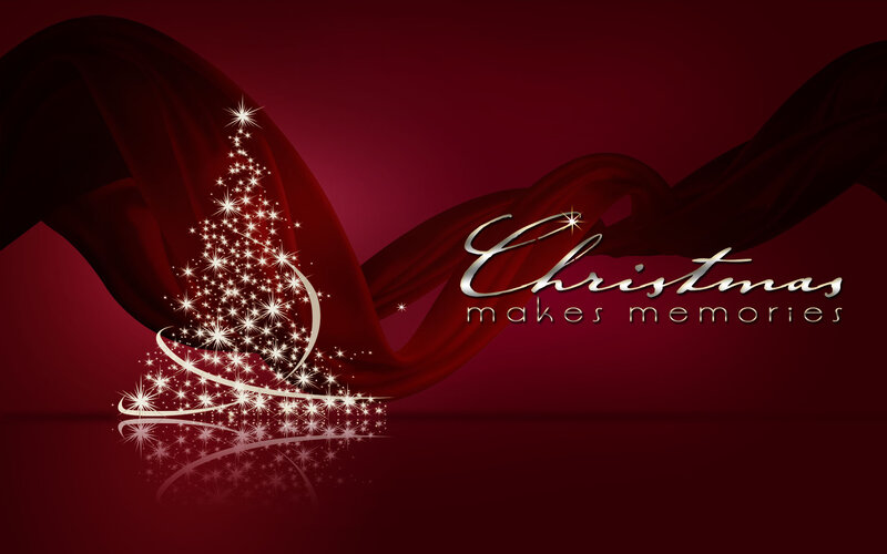 Sparkling Christmas Tree — Red, Festive, Winter