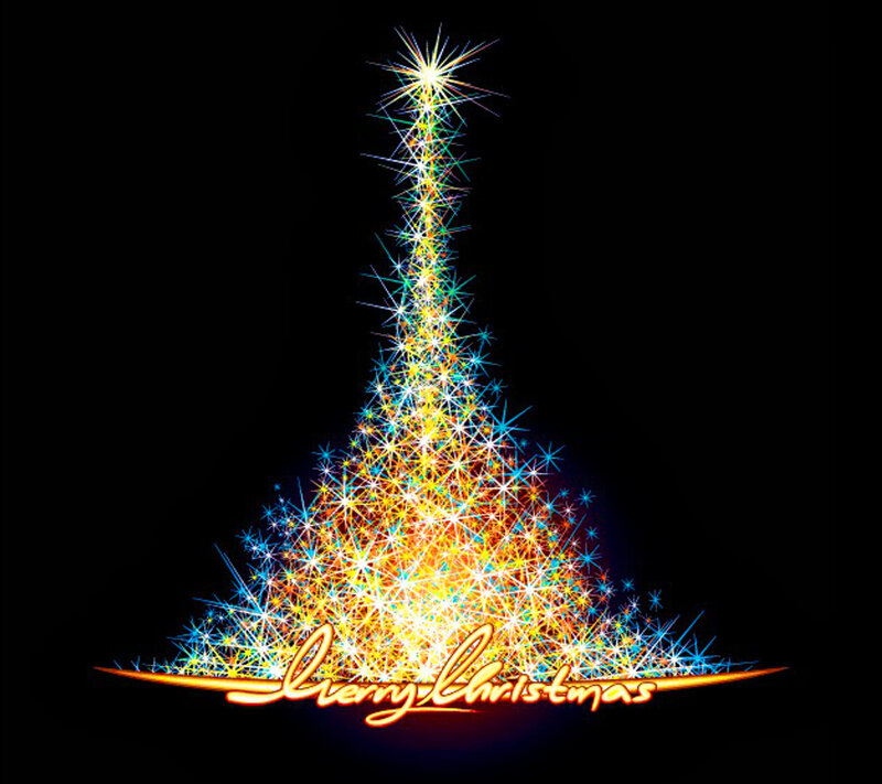 Sparkling Christmas Tree — Yellow