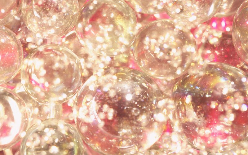 sparkling clear beads