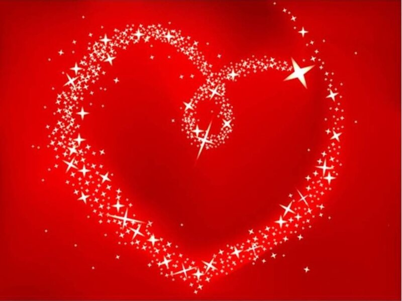 sparkling heart of stars