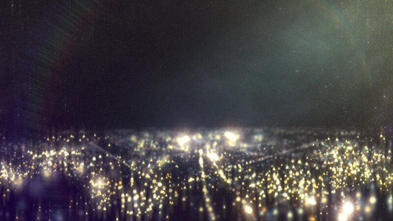 sparkling lights at night