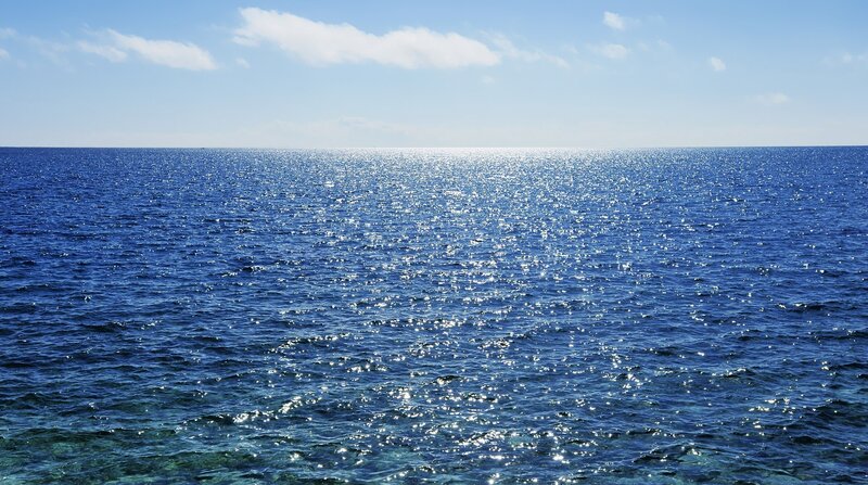 Sparkling Ocean Surface — Blue, Serene, Afternoon, Photograph