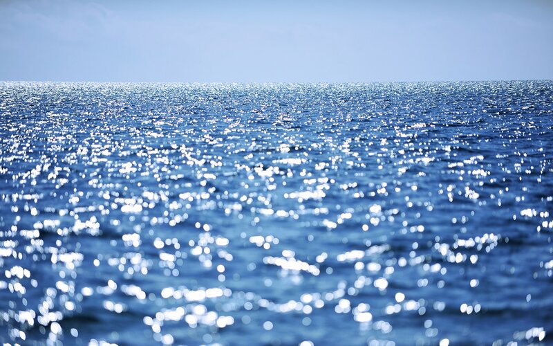 Sparkling Ocean Surface — Blue, Serene, Afternoon