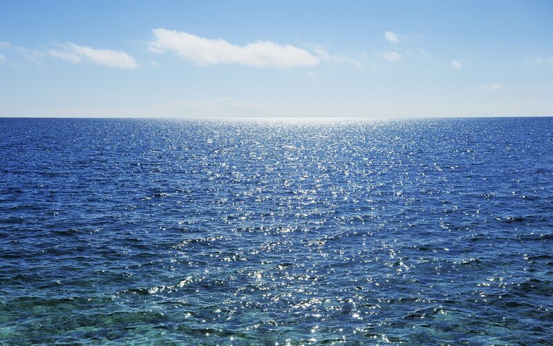 Sparkling Ocean Surface — Blue, Serene