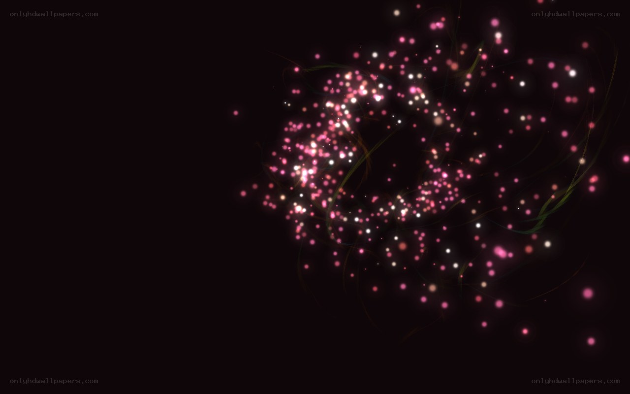 sparkling particles on dark background