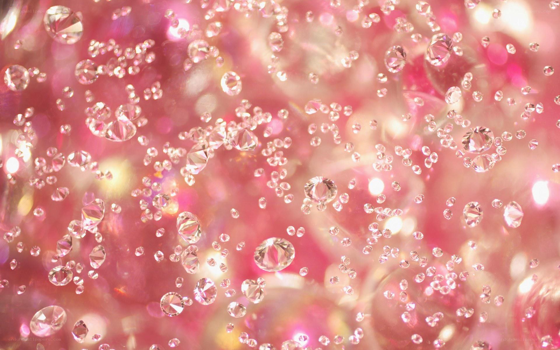 sparkling pink gemstones