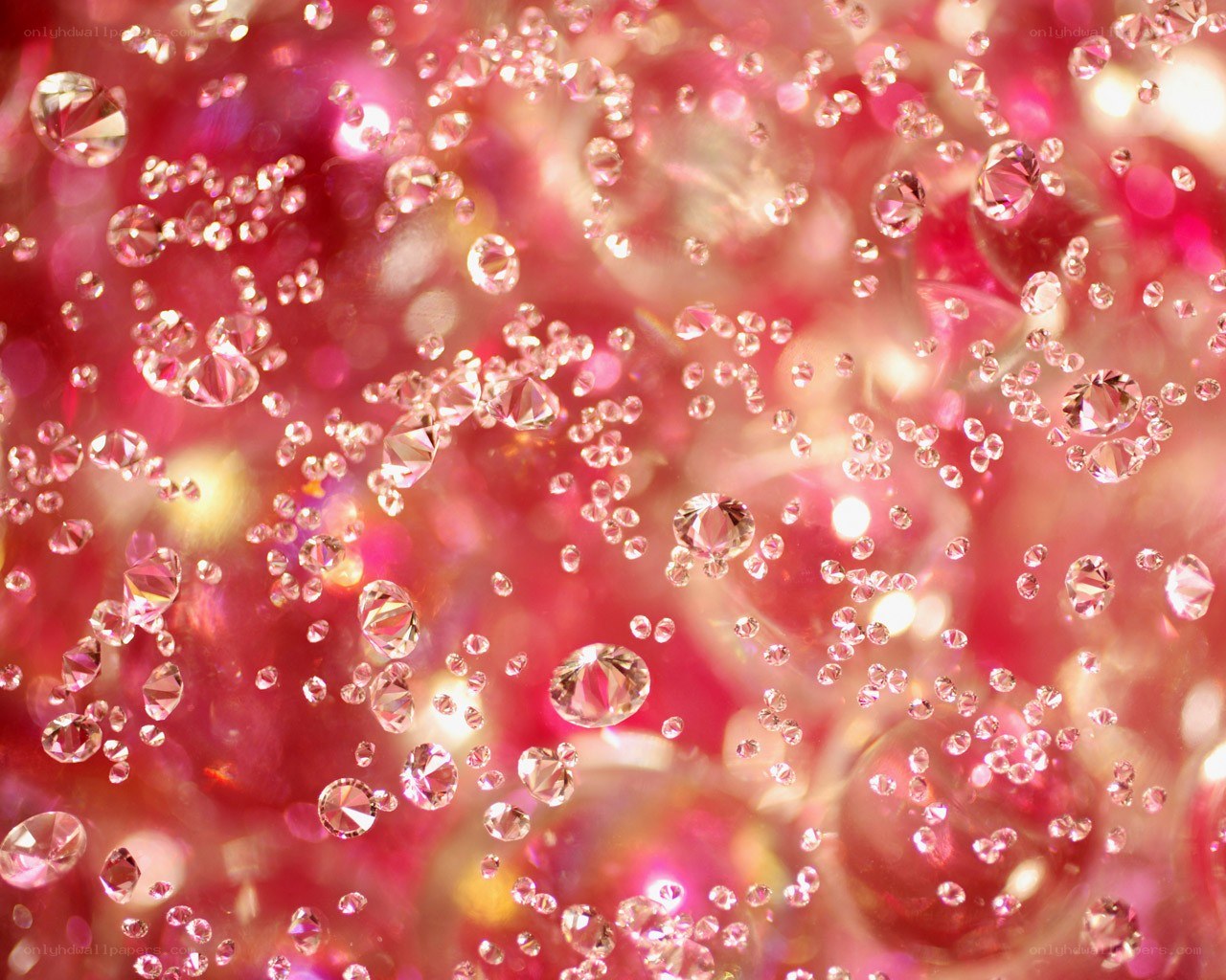 sparkling pink gemstones