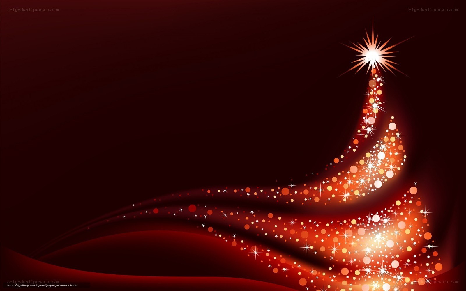 sparkling red christmas tree