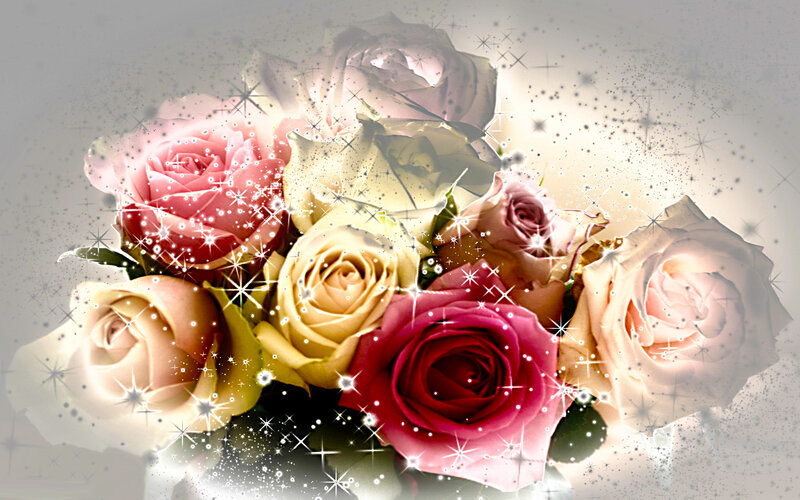 sparkling rose bouquet