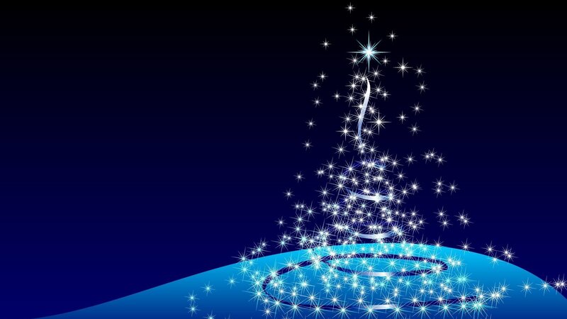 Sparkling Star Tree — Blue, Magical