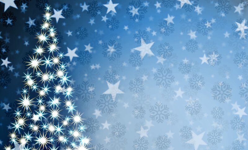 Sparkling Star Tree — Blue