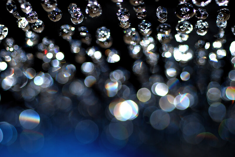 sparkling water droplets