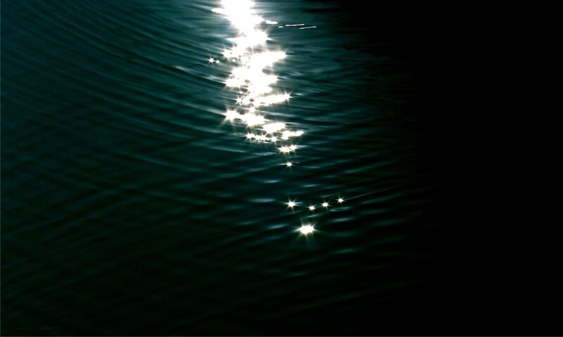 Sparkling Water Surface — Black, Serene