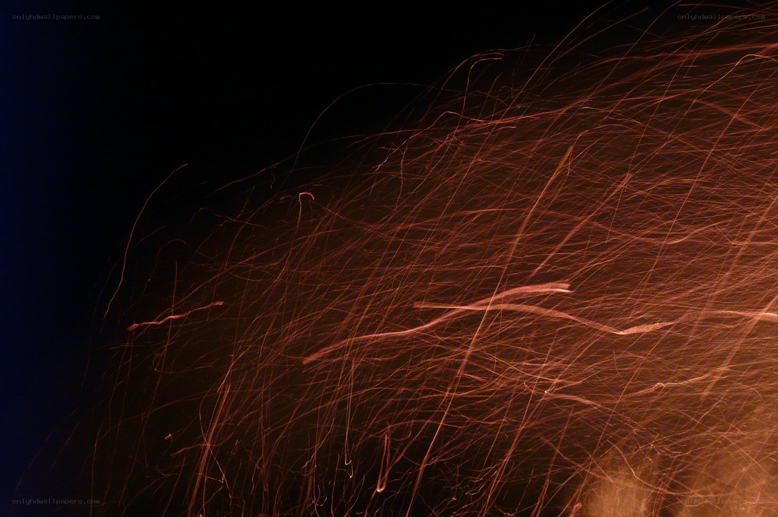 Sparks flying in the night