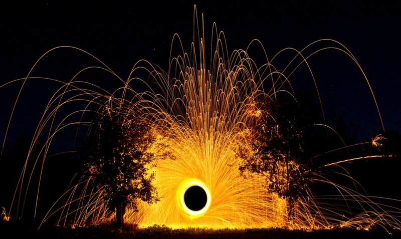 Sparks Forming a Ring