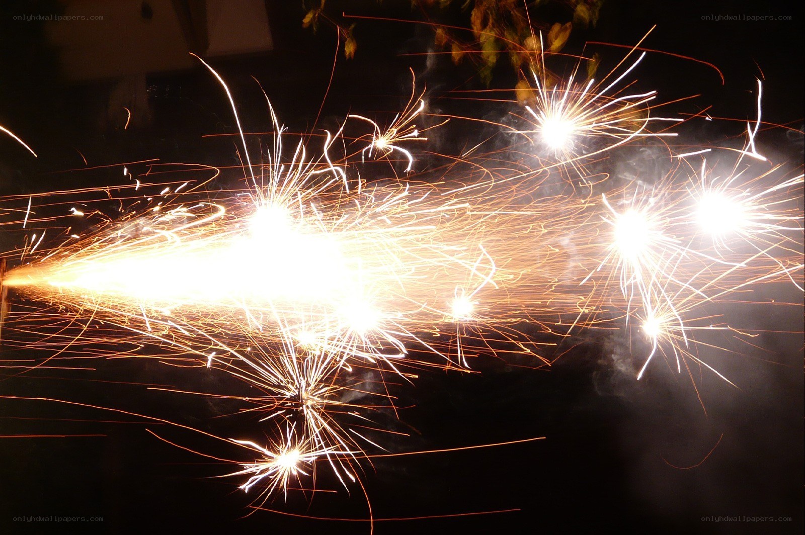 Sparks from a firework display