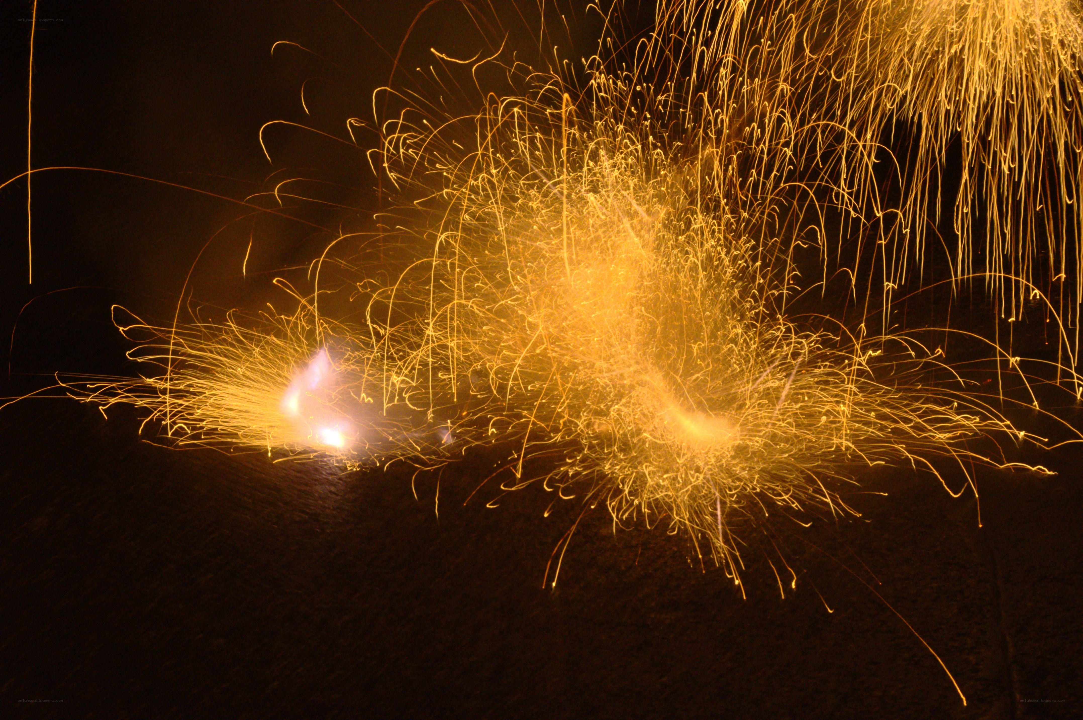 Sparks from a firework display