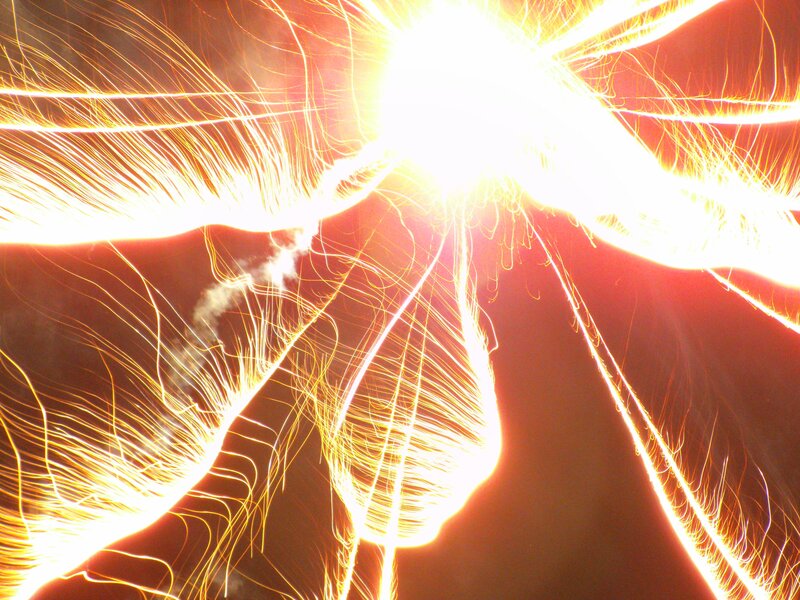 Sparks from a firework