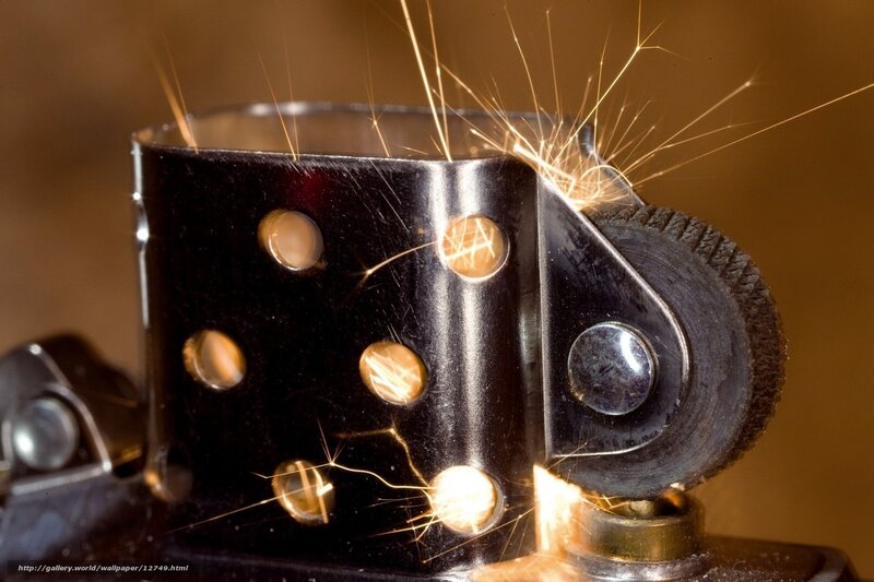 Sparks from a lighter