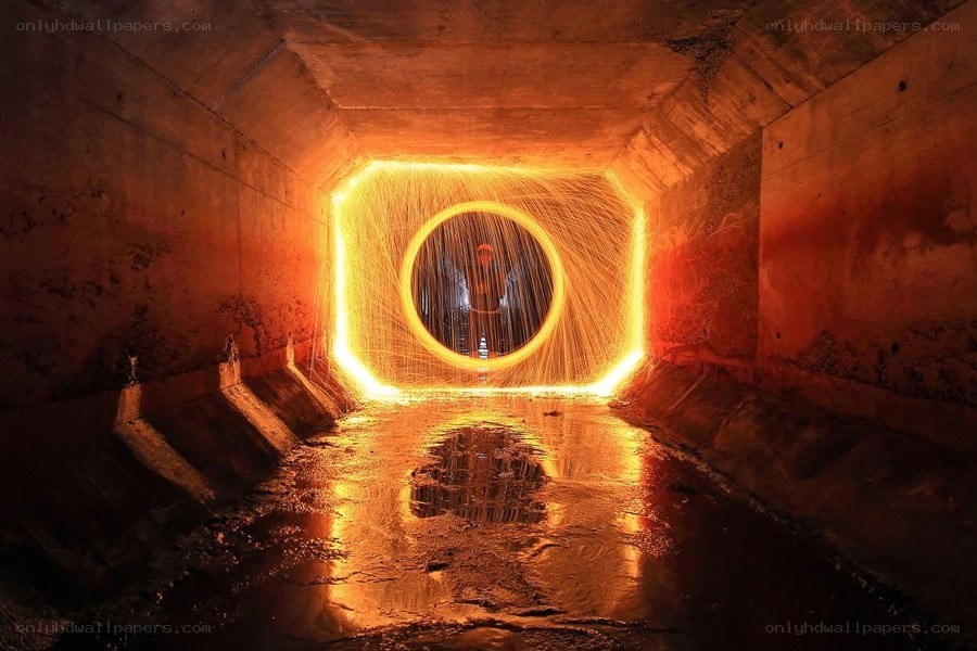 Sparks in a tunnel