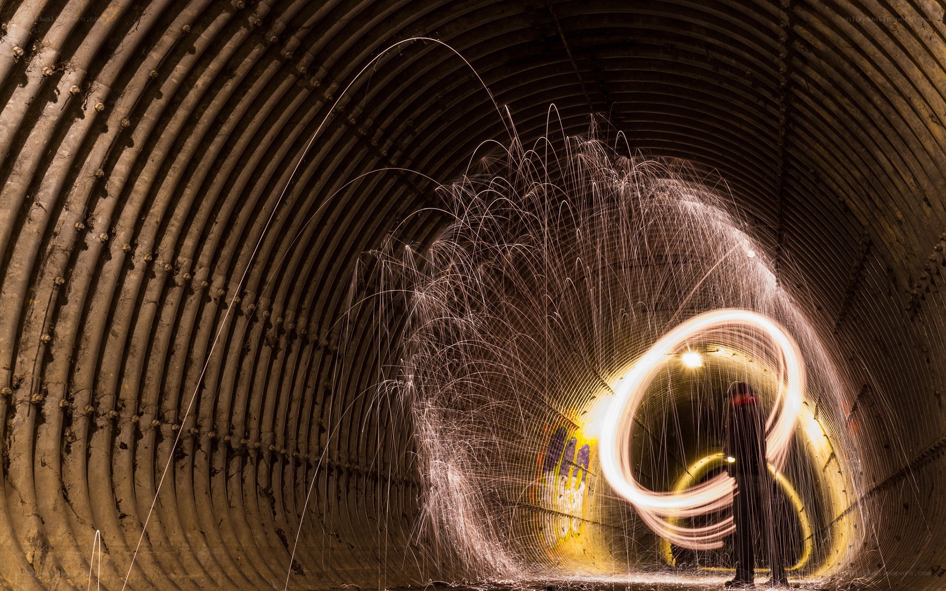 Sparks in a tunnel