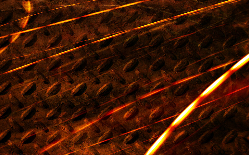 sparks on metal surface