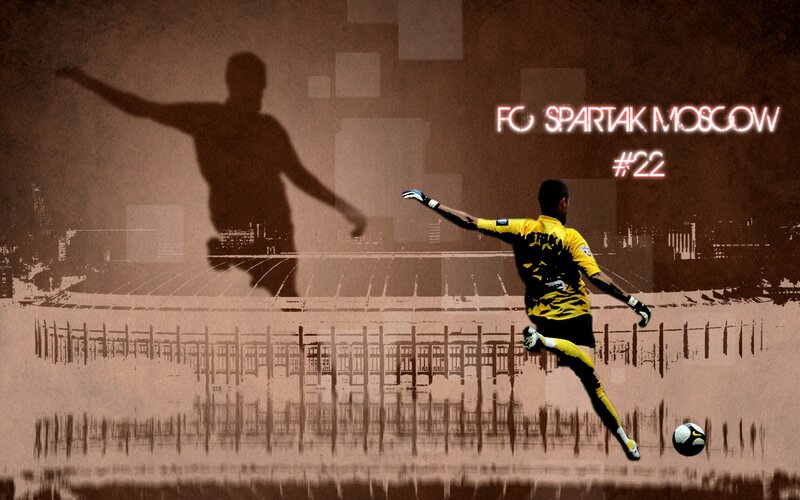Spartak Moscow player kicking ball