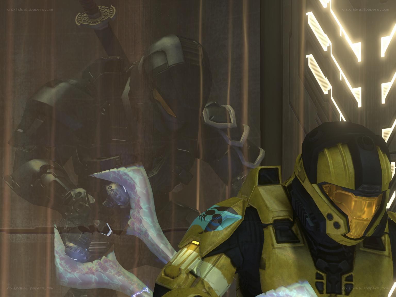 Spartan and Elite in combat