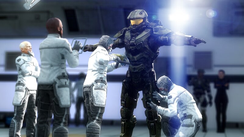 Spartan being prepped for battle