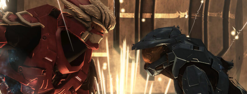 Spartan confrontation in a fiery hall