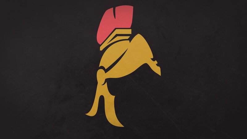 Spartan Helmet Logo — Black, Bold