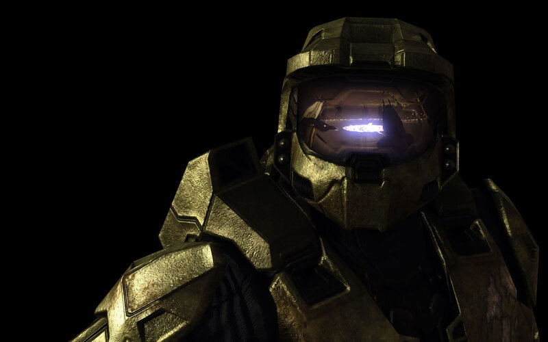 Spartan in Armor — Black, Dramatic, Night