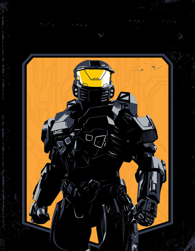 Spartan in Armor — Black, Dramatic
