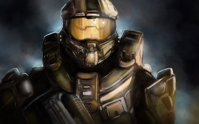 Spartan in Armor — Gold, Dramatic