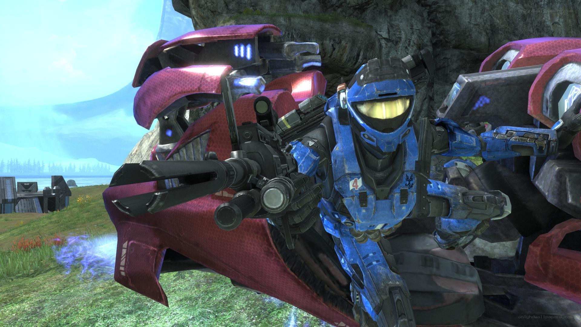 Spartan in blue armor
