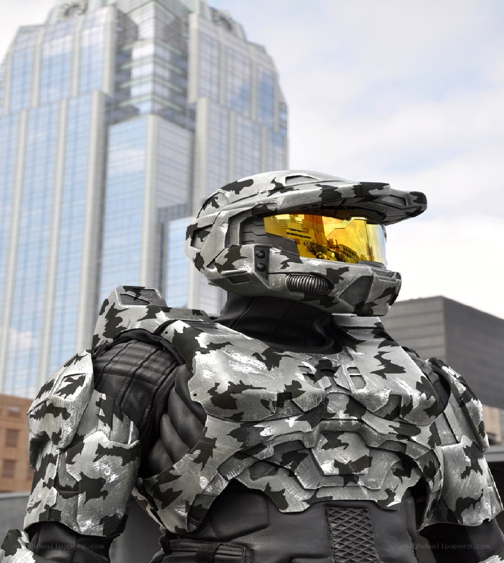 Spartan in camouflage armor