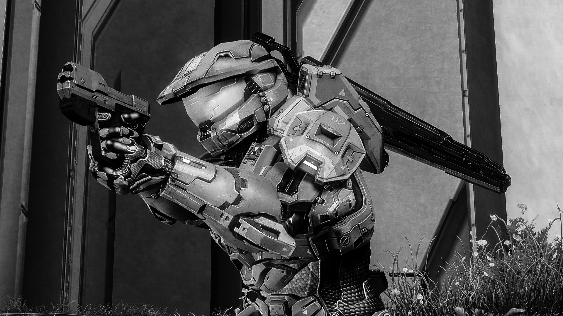 Spartan in combat stance