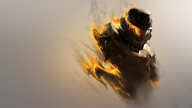 Spartan in Flames — Gray, Dramatic