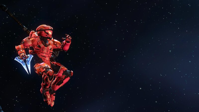 Spartan in red armor with energy blades