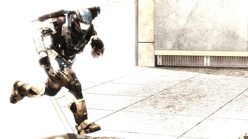 spartan running in armor