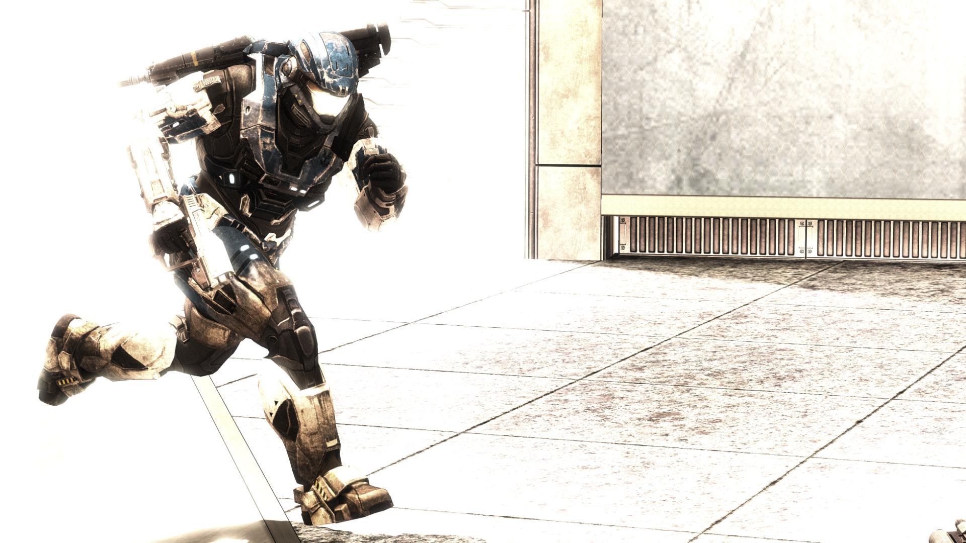 spartan running in armor